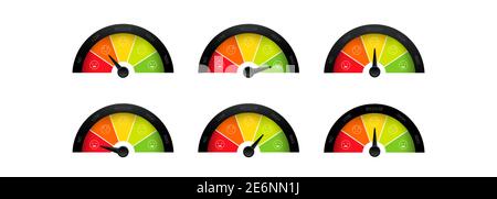 Flat emotion pain scale from poor to good Vector Image