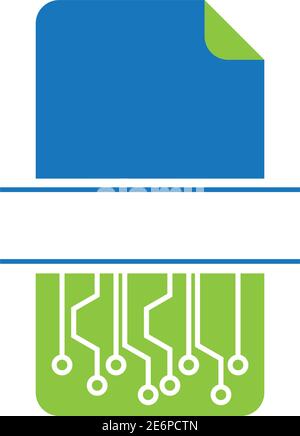 Digitization, data protection, data backup, logo, icon Stock Vector