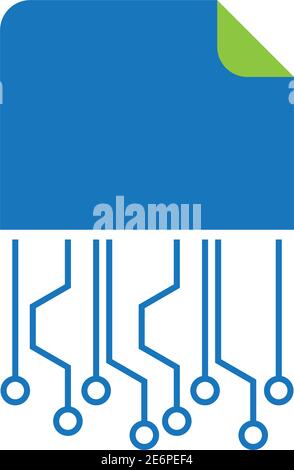 Digitization, data protection, data backup, logo, icon Stock Vector