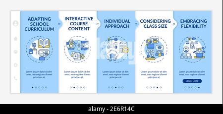 Online teaching tips onboarding vector template Stock Vector