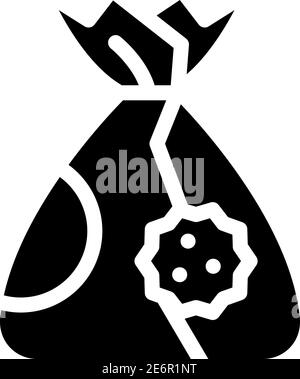 chocolate candy allergy glyph icon vector illustration Stock Vector