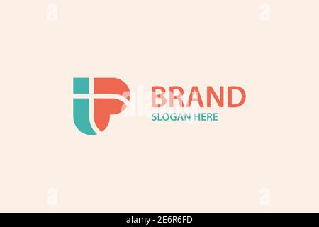 IP logo , Initial letter IP graphic logo template. Stock Vector