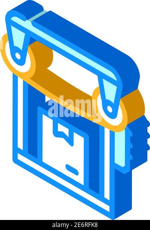 Hydraulic press machine icon. Isometric of Hydraulic press machine ...