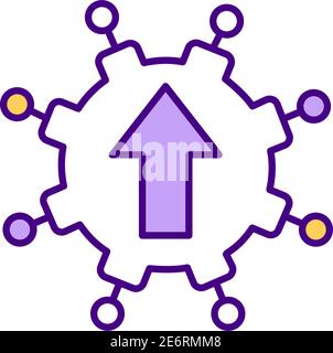Software upgrade RGB color icon Stock Vector