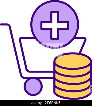 Ecommerce RGB color icon Stock Vector