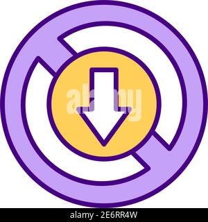 Without installing software RGB color icon Stock Vector