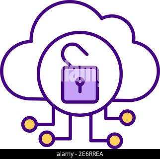 Public cloud RGB color icon Stock Vector