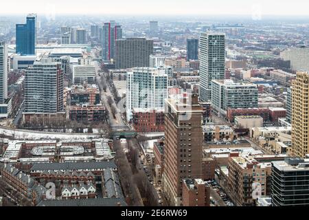 Aerial view of the South Loop Stock Photo