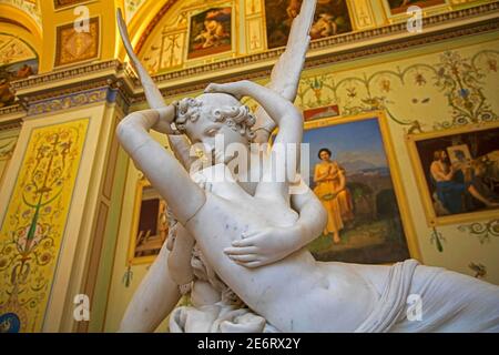Neoclassical sculpture in the Gallery of the History of Ancient Painting in the Winter Palace / State Hermitage Museum in Saint Petersburg, Russia