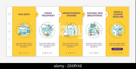 At-home spa routine onboarding vector template Stock Vector
