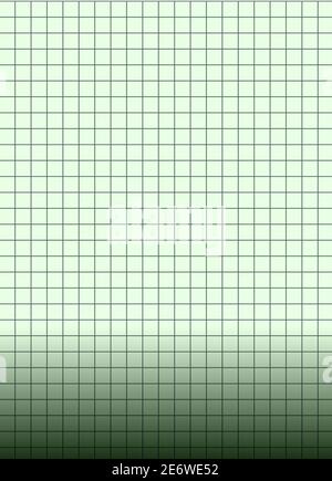 Squared green graph paper square, vertical geometric technical precision mathematics matrix pattern Stock Photo