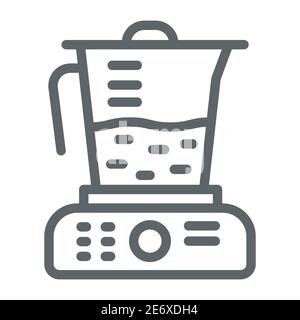 Juicer line icon, Kitchen appliances concept, Blender sign on white background, squeezer icon in outline style for mobile concept and web design Stock Vector
