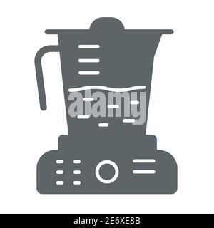 Juicer solid icon, Kitchen appliances concept, Blender sign on white background, squeezer icon in glyph style for mobile concept and web design Stock Vector