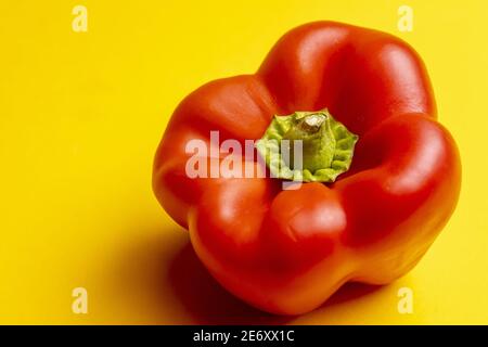 Studio food still life contrasted against a seamless dark yellow background. Stock Photo
