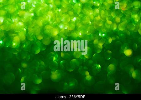 Abstract gradient green and black glitter sparkle background Stock Photo