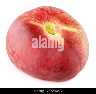 Chinese flat donut peach isolated on white background with clipping path. Full depth of field. Stock Photo
