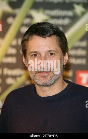 French director and actor Antoine de Caunes poses for the photographers before the opening ceremony of the 10th International Comedy Film Festival in L'Alpe d'Huez, France, on January 16, 2007. Photo by Guibbaud-Guignebourg/ABACAPRESS.COM Stock Photo