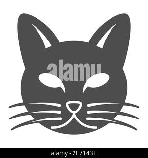 Cat line and solid icon, pets concept, kitten sign on white background,  sitting cat silhouette icon in outline style for mobile concept and web  design Stock Vector Image & Art - Alamy