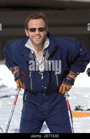 French actor Stephane Freiss skis on the tracks of the ski resort of l'Alpe d'Huez at the 10th International Comedy Film Festival in L'Alpe d'Huez, France, on January 20, 2007. Photo by Guibbaud-Guignebourg/ABACAPRESS.COM Stock Photo