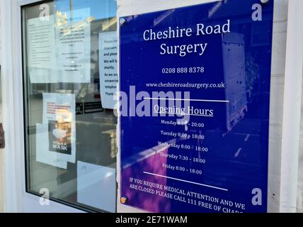 Exterior view of a typical suburban General Practitioner or GP surgery ...