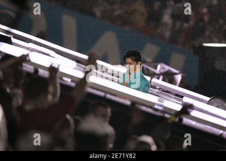 File Photo : Prince performs live during the Half-Time Show of Super Bowl  XLI played at the Dolphins Stadium in Miami, FL, USA on February 4, 2007.  The hugely popular and acclaimed