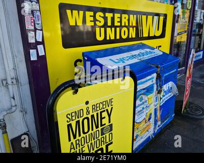 Istanbul Turkey October272019 Western Union Sign Stock Photo 1700618077