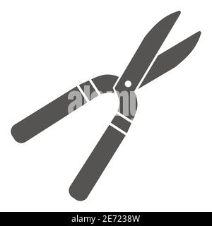 Pruner solid icon, Garden and gardening concept, Pruning scissors sign on white background, secateurs icon in glyph style for mobile concept and web Stock Vector