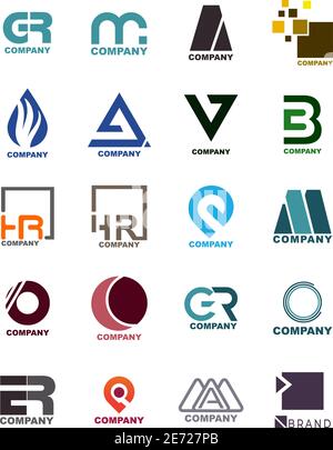 Set of 20 Logo Elements vector set Stock Vector