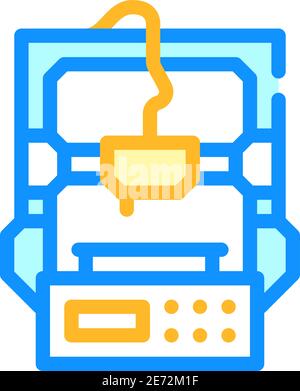 entry level 3d printer icon color illustration Stock Vector Image & Art ...
