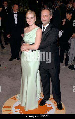 Kate Winslet and husband Sam Mendes attends the 2007 Vanity Fair Oscar Party Hosted by Graydon Carter held, at Morton's in Los Angeles, CA, USA on February 25, 2007. Photo by Hahn-Khayat-Douliery/ABACAPRESS.COM Stock Photo