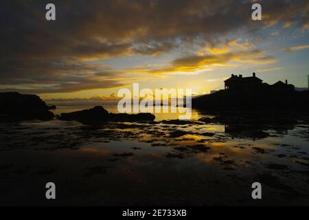 Craig y Mor, Lon Isallt, Trearddur Bay, North Wales, United Kingdom, Stock Photo