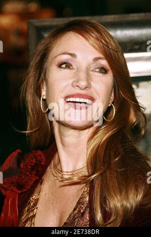 British actress Jane Seymour attends the unveiling of The Original Hollywood Sign Collection at Artexpo New York 2007 at the Jacob Javits Convention Center, Crystal Palace in New York City, USA on March 1, 2007. US artist Bill Mack purchased the original sign, which was torn down in 1978, to use as a canvas and sculpting material to create a series of sculptures and portraits of illustrious movie stars from the 'Golden Age of Hollywood'. Photo by Gerald Holubowicz/ABACAUSA.COM Stock Photo