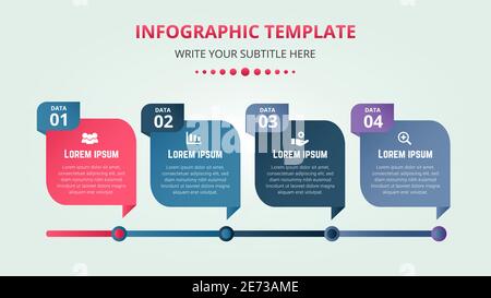 Stylish gradient infographic banner template Stock Vector