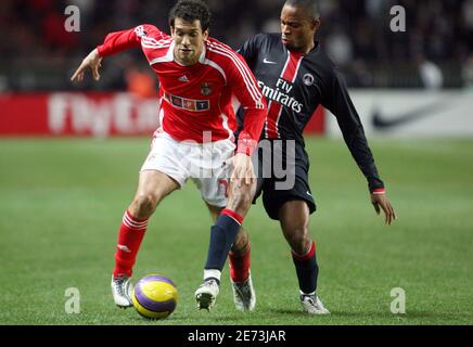 Psg's Bonaventure Kalou and coach Guy Lacombe during the UEFA Cup football  match Paris Saint-Germain vs Panathinaikos at the Parc des Princes in  Paris, France on December 13, 2006. Psg won 4-0.