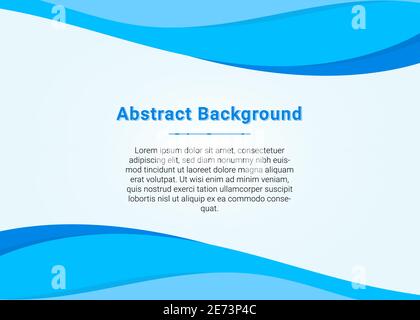 Stylish business blue wave presentation background Stock Vector