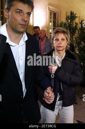 Nurse Chantal Chanel arrives at Perigueux court, South west of France on March 15, 2007. Both women are accused of euthanesia, done on a woman who was sufferering of a cancer in terminal stage. According to French laws, Tramois and Chanel are convicted of 'poisonning' and 'participation of poisoning'. Chantal Chanel is accused to have given the lethal injection of potassium to thef 65 years woman in the hospital of Saint-Astier (Dordogne). Both can be condemned to a maximum sentence of 30 years in jail. Photo by Patrick Bernard/ABACAPRESS.COM Stock Photo