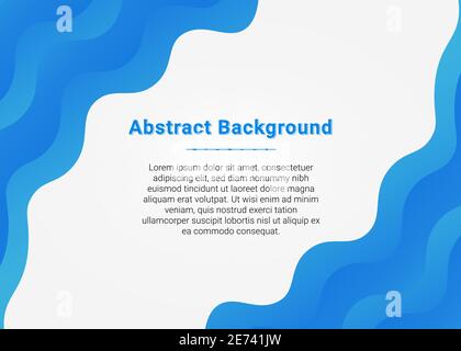 Blue wave presentation background Stock Vector