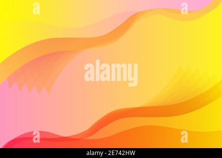 Orange and yellow wave background Stock Vector