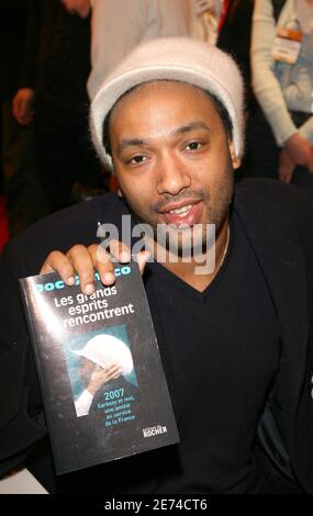 French singer Doc Gyneco poses during the Book Fair 'Le Salon Du Livre' held at Porte de Versailles, in Paris, France, on March 24, 2007. Photo by Denis Guignebourg/ABACAPRESS.COM Stock Photo