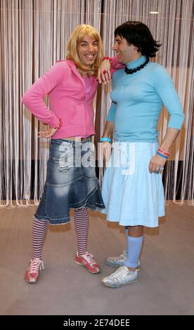 French actors Samantha and Chantal from the TV show on France 2 channel pose during the Book Fair 'Le Salon Du Livre' held at Porte de Versailles, in Paris, France, on March 24, 2007. Photo by Denis Guignebourg/ABACAPRESS.COM Stock Photo