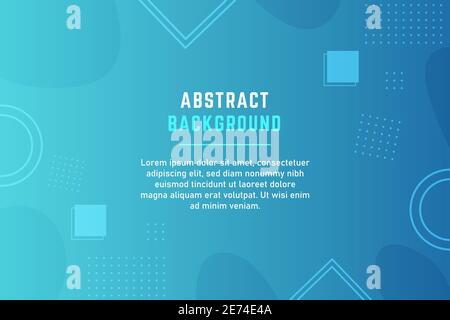 Stylish light blue gradient background with geometric shapes Stock Vector