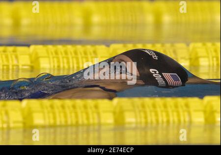 USA's Natalie Coughlin competes on women's 100 meters backstroke semi final during the 12th FINA World Championships, at the Rod Laver Arena in Melbourne, Australia on March 26, 2007. Photo by Nicolas Gouhier/Cameleon/ABACAPRESS.COM Stock Photo