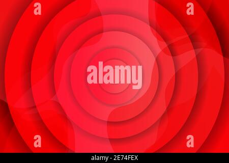Creative red wave background with circles Stock Vector