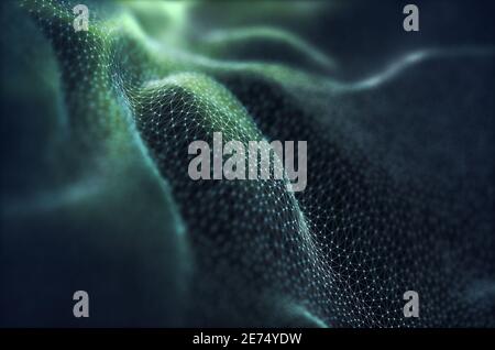 Abstract background image concept. Colorful mesh, internet connections in cloud computing. 3D illustration. Stock Photo