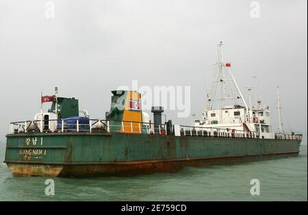 The Kang Nam I, a North Korean 2,035-tonne general cargo ship, is pictured near Lantau Island in Hong Kong in this October 24, 2006 file photo. The U.S. Navy is monitoring a vessel called Kang Nam -- not confirmed to be the same ship that was detained in Hong Kong in 2006 for suspected safety violations -- under new U.N. sanctions that bar North Korea from exporting weapons, including missile parts and nuclear materials June 20, 2009.    REUTERS/Paul Yeung/Files  (HONG KONG POLITICS)