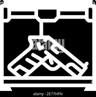 layers of 3d printing glyph icon vector illustration Stock Vector Image ...
