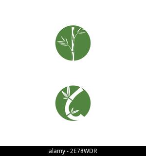 Bamboo Logo Template vector icon illustration design Stock Vector