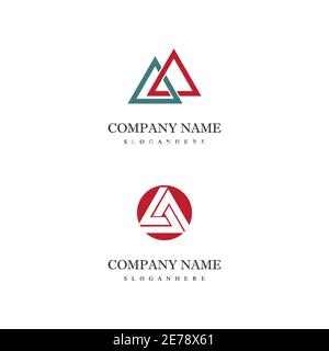 Triangle Logo Template vector icon illustration design Stock Vector