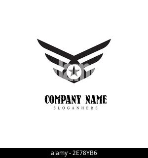 Military Wave Logo Template vector symbol nature Stock Vector