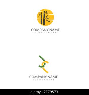 Bamboo Logo Template vector icon illustration design Stock Vector